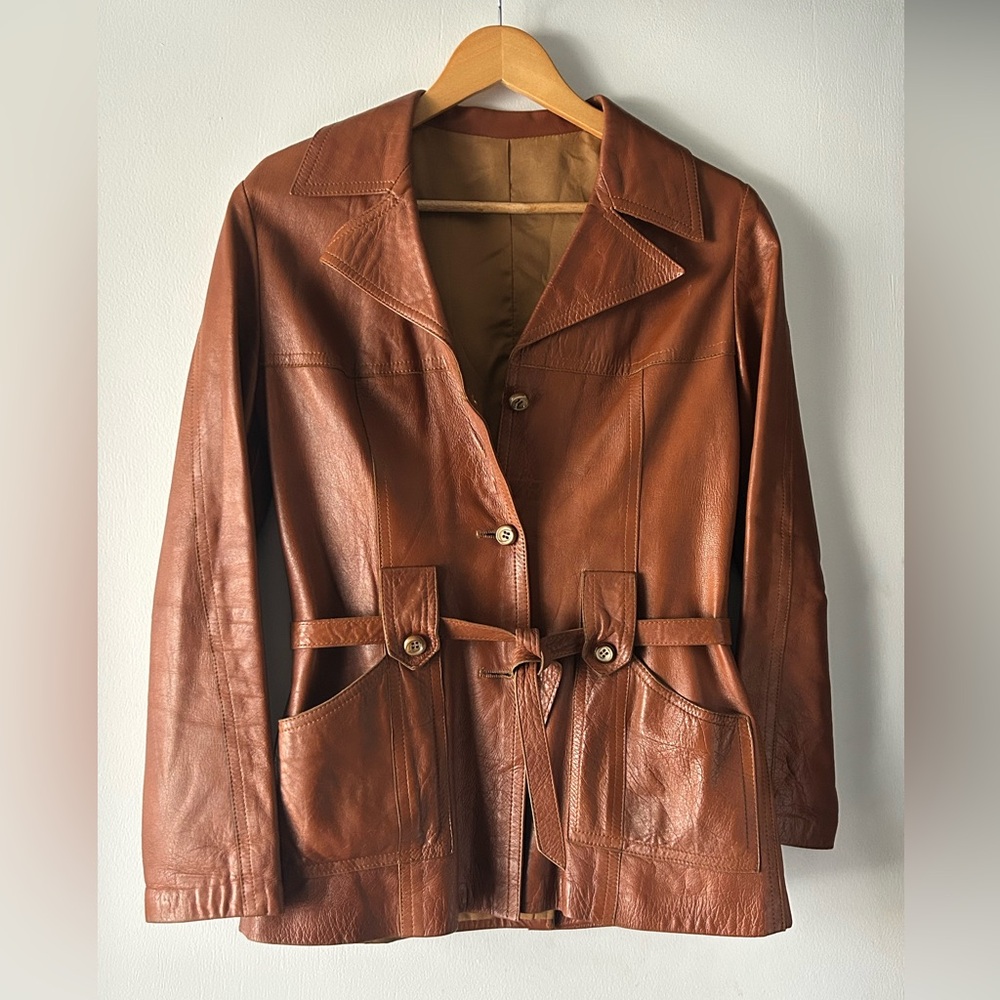 Vintage Brown Leather Jacket